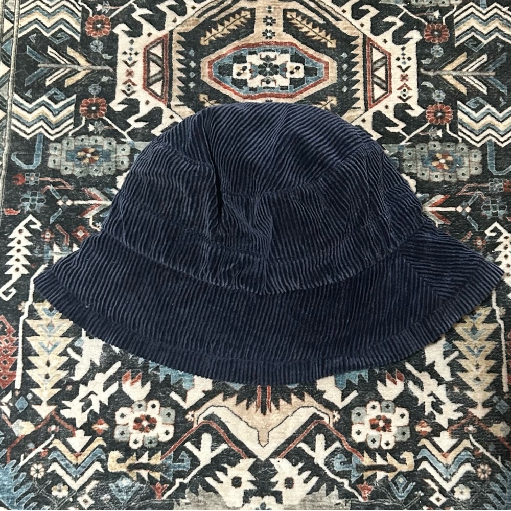 Navy Corduroy Vintage bucket hat